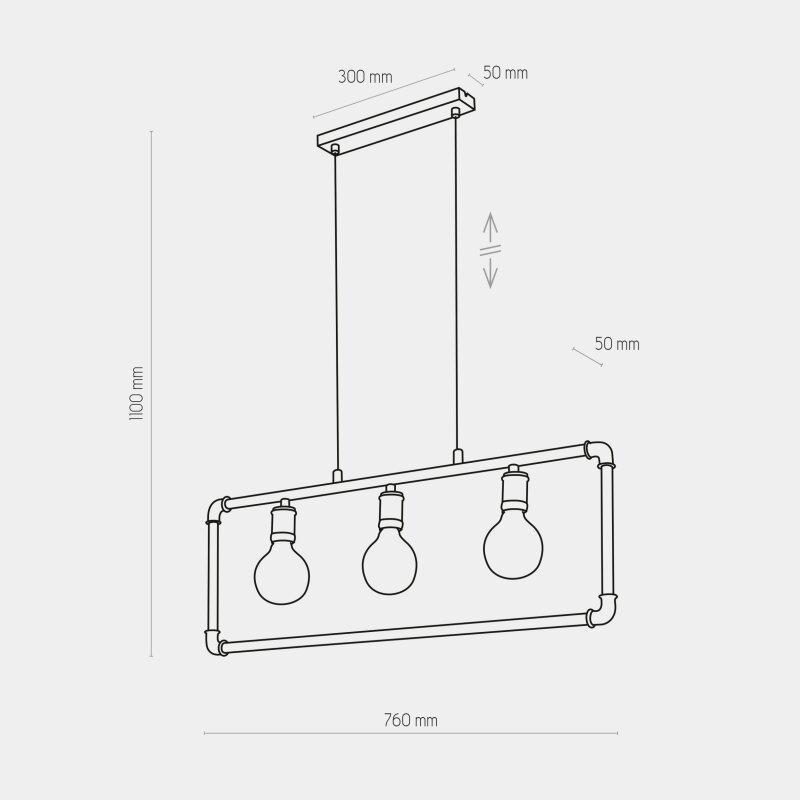 Люстра підвісна TK Lighting 4146 HIDRIA лофт (1697470297) - фото 4