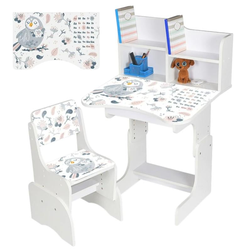 Парта дитяча Bambi з поличкою та стільцем Совеня (N 2071-10-1) - фото 2 Парта дитяча Bambi з поличкою та стільцем Совеня (N 2071-10-1) - фото 2