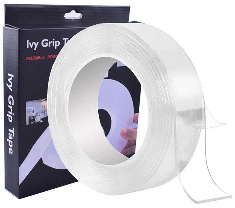Лента клейкая двусторонняя IVY GRIP TAPE 5x3 см Прозрачный (6675)