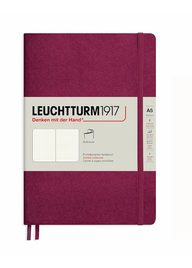 Блокнот Leuchtturm1917 средний мягкая обложка точка Винный (362844) - фото 1