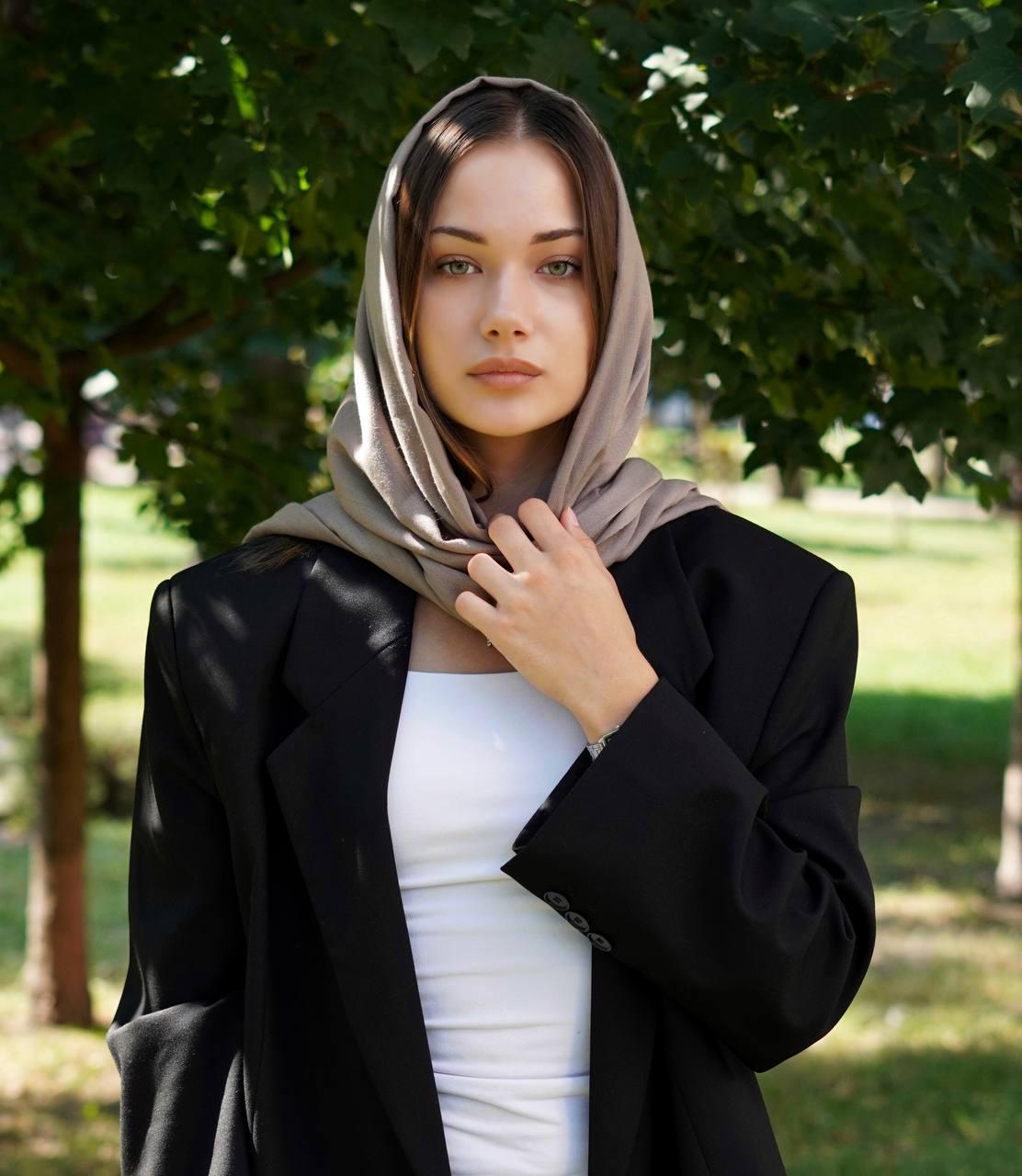 Шарф жіночий My Scarf Мілан 180х60 см Світло-коричневий (29737877)