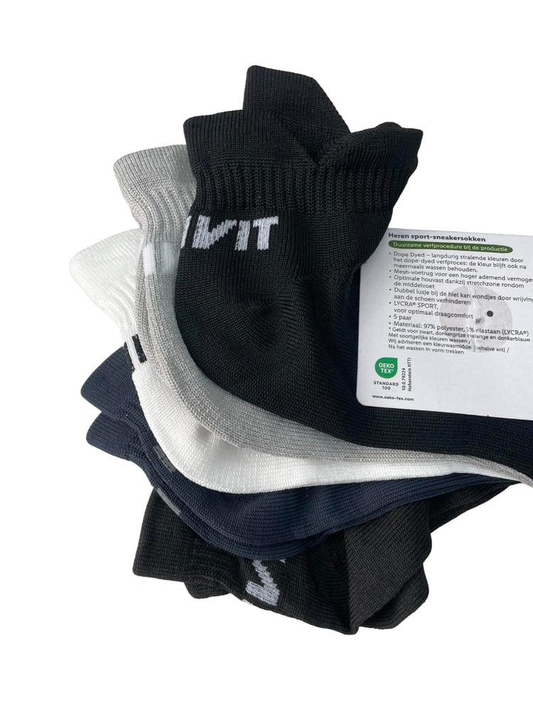 Шкарпетки Crivit 443017x18 5в1 чоловічі р. 43/46 Чорно-сірий