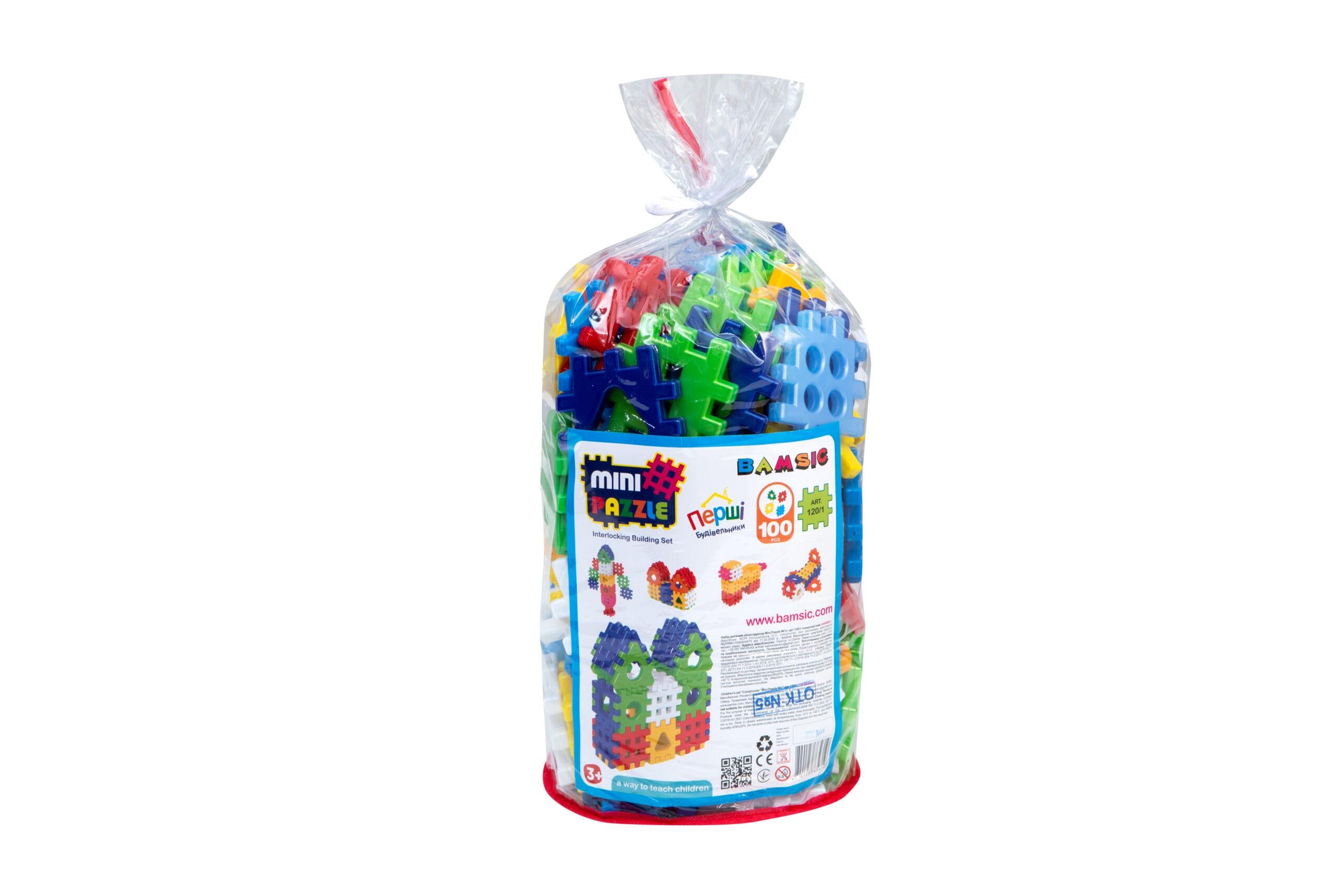 Конструктор дитячий Bamsic 120/1 Mini Puzzle №1 100 дет. Різнокольоровий (АА12346556)
