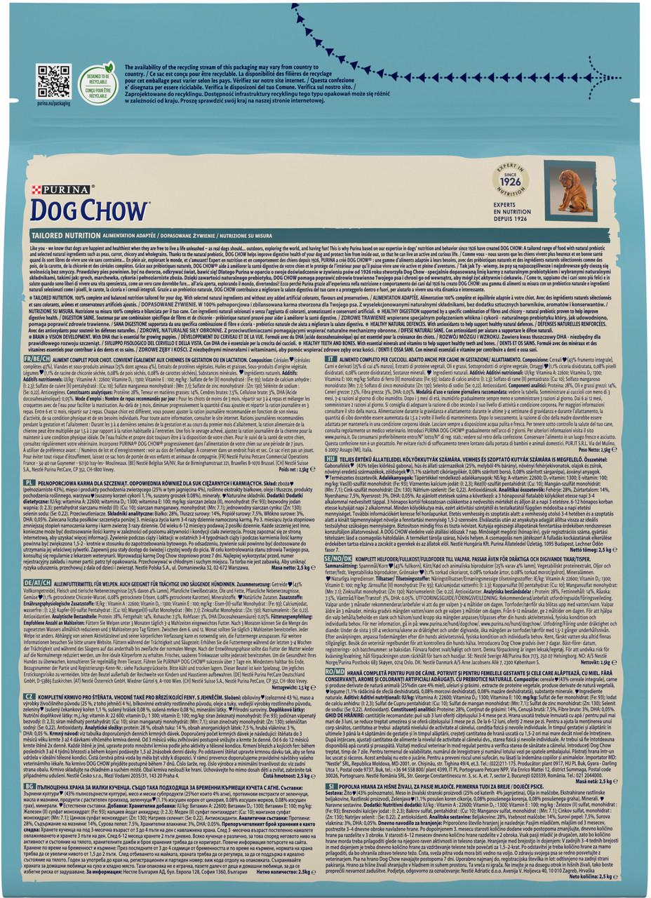 Сухий корм Dog Chow Puppy Lamb для цуценят з ягням 2,5 кг (7613034488657) - фото 3
