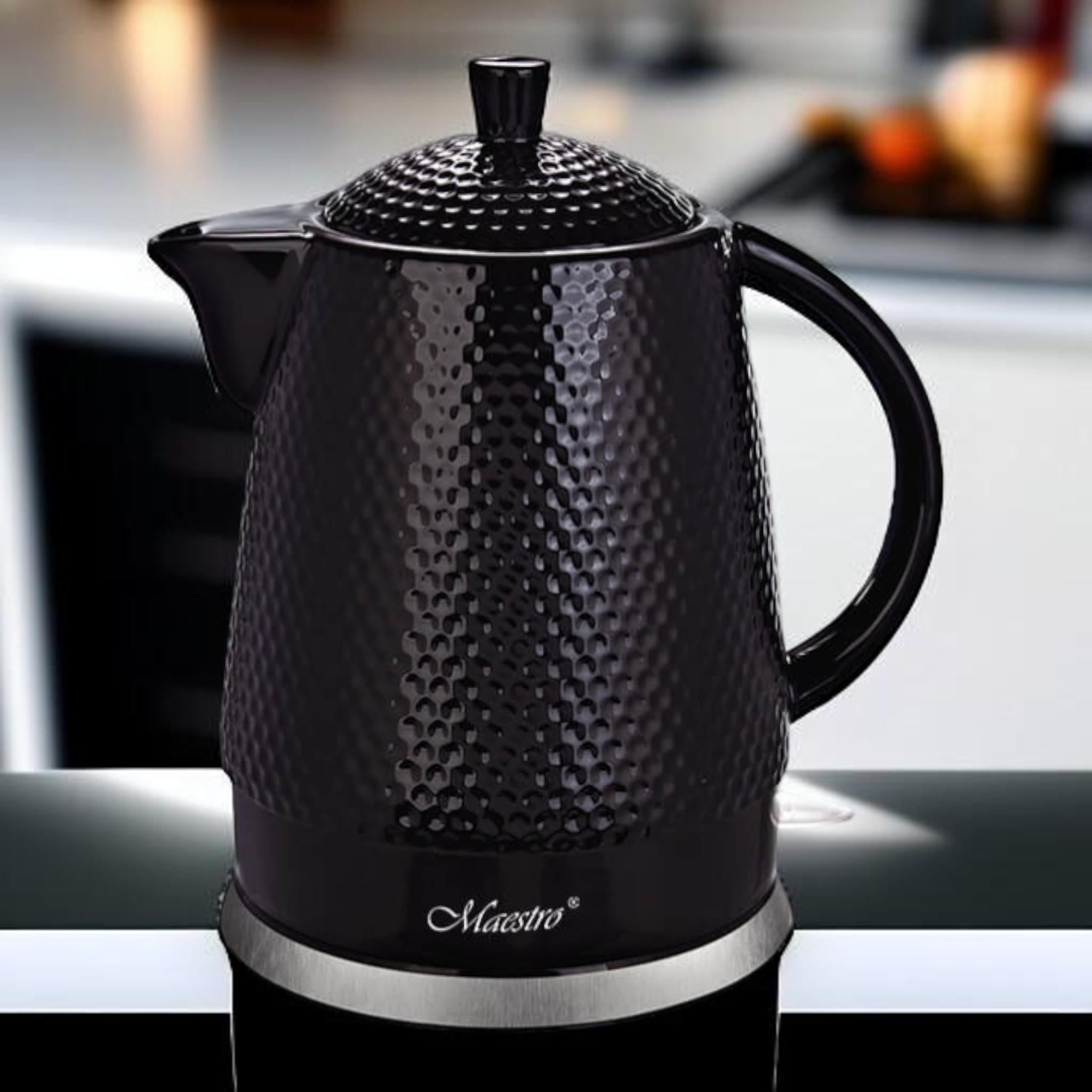 Електрочайник Maestro MR-069-BLACK керамічний корпус 1,5 л 1500 Вт Чорний (32527737)