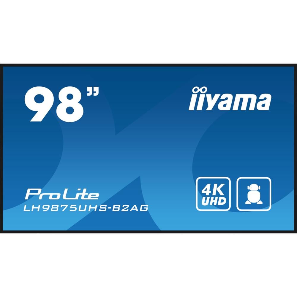 Інформаціїйний дисплей Iiyama ProLite LH9875UHS-B2AG IPS 4K UHD 500 кд/м² 8 мс Android 11 Black (34188036)