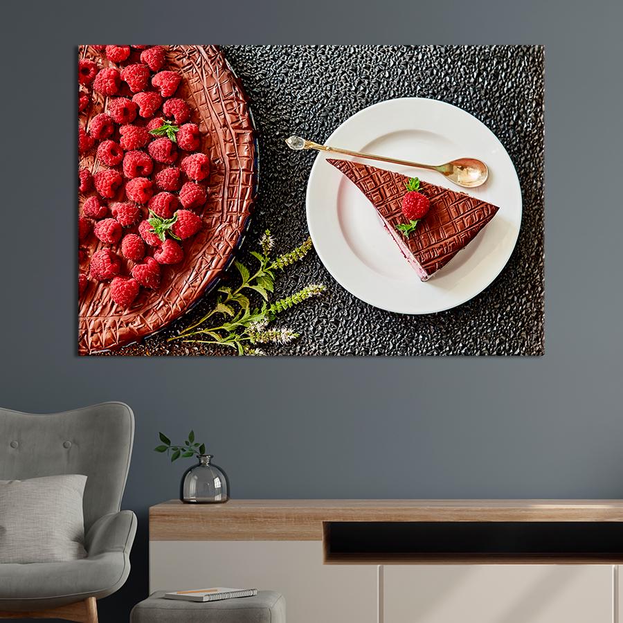Настенний декор Красивый малиновый пирог 51x34 см (A355-1)