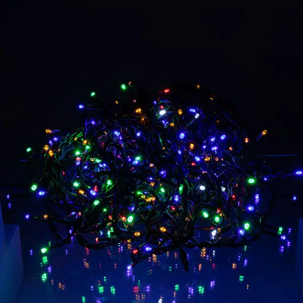 Гирлянда уличная Бахрома 25 м 405 LED черный провод Разноцветный (25MBML)