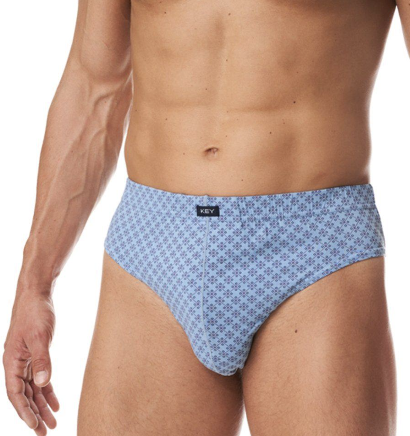 Труси сліпи чоловічі KEY MPC 839 A23 4XL 1 шт. Блакитний з візерунком (5904765661696)
