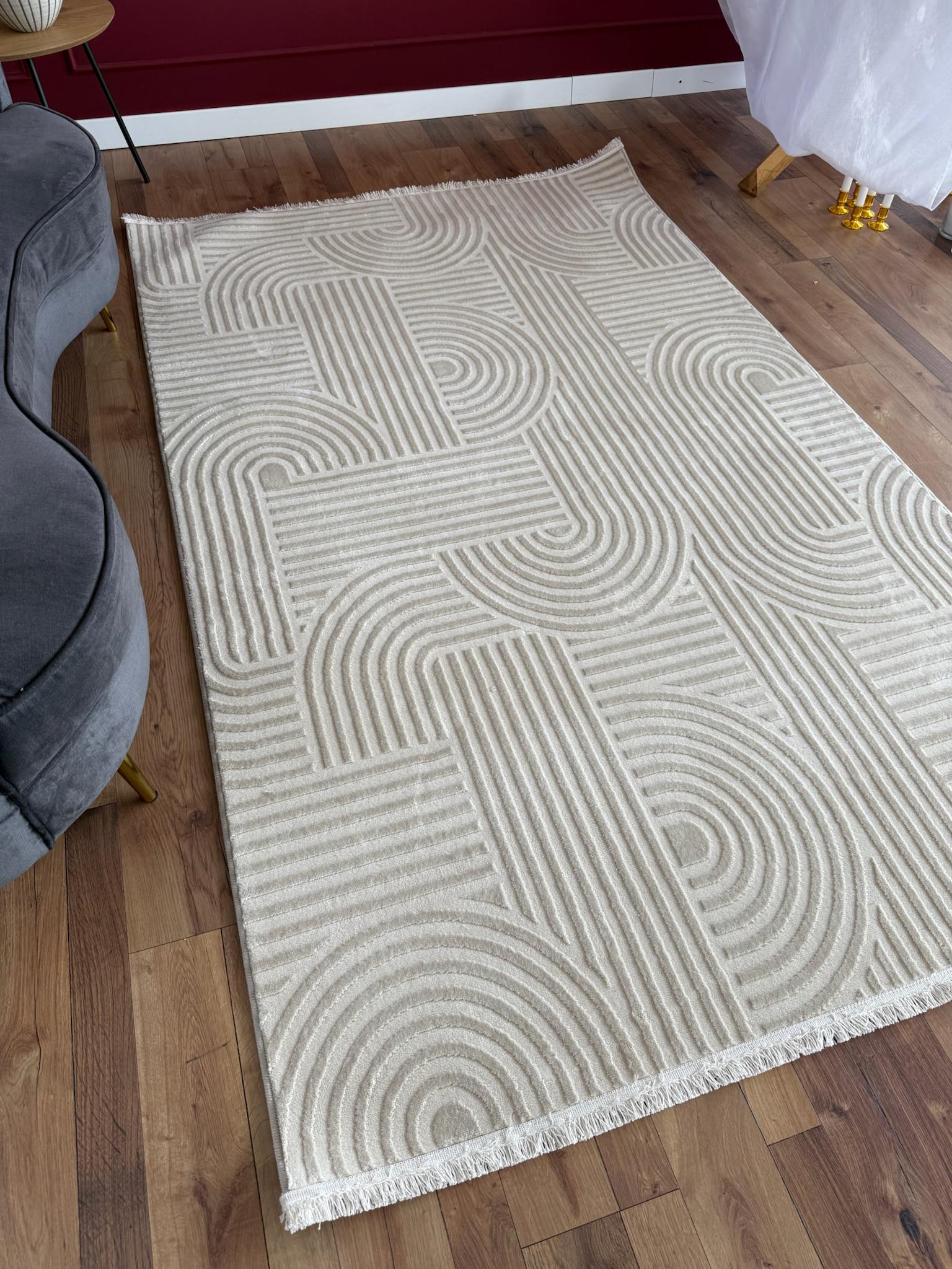 Ковер рельефный 200/300 прямоугольный Кремовый