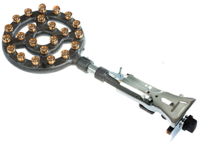 Газовая форсунка OZKAN 18-45 кВт с регулировкой пламени для баллона Серебристо-черный (12036js)