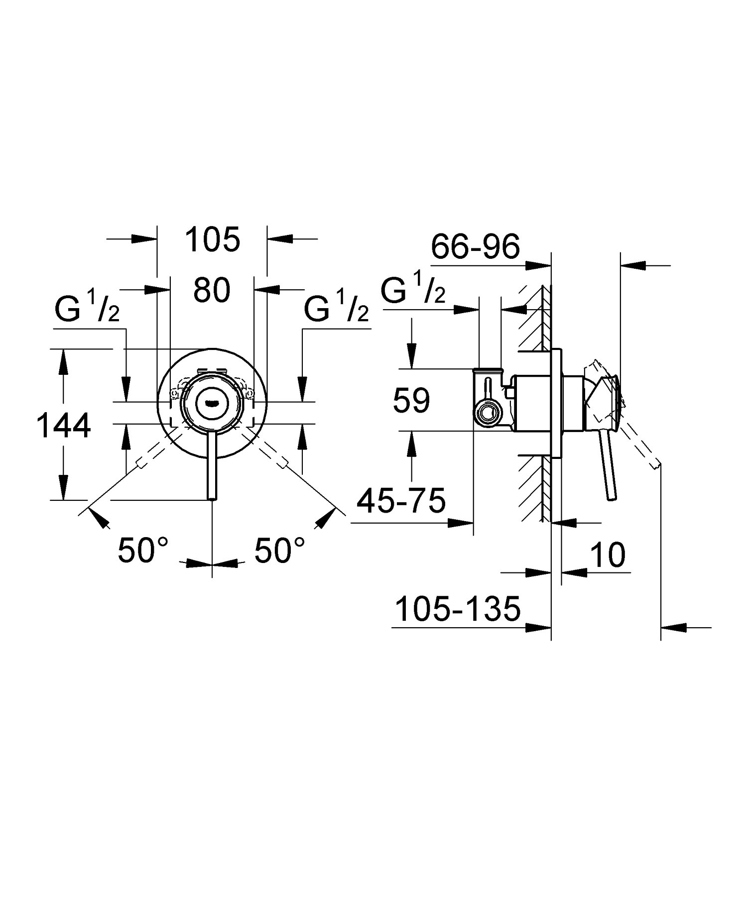 Змішувач для душу Grohe BauClassic (29048000) - фото 2