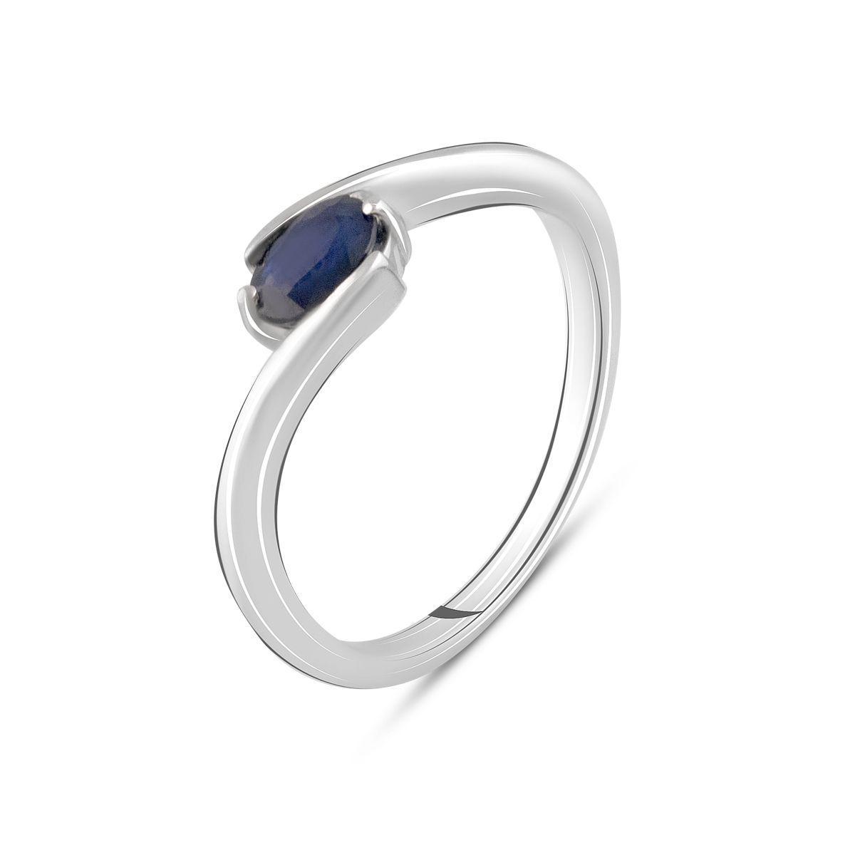 Кольцо серебряное с натуральным сапфиром 0,617 ct 2,46 г р. 18,5 (2104629)