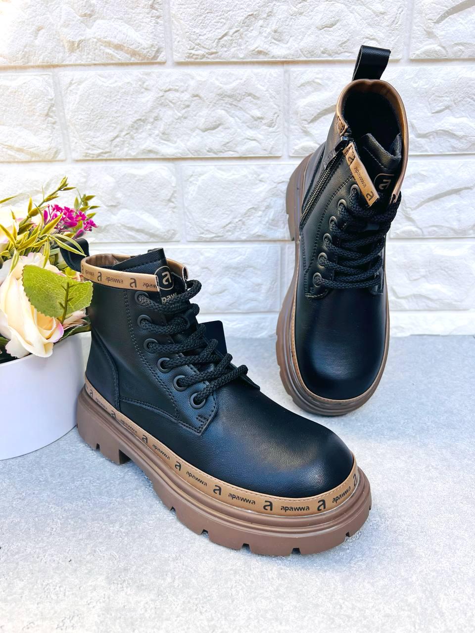 Черевички для дівчинки Apawwa 1875 р. 37 24 см Чорний (1875-5)