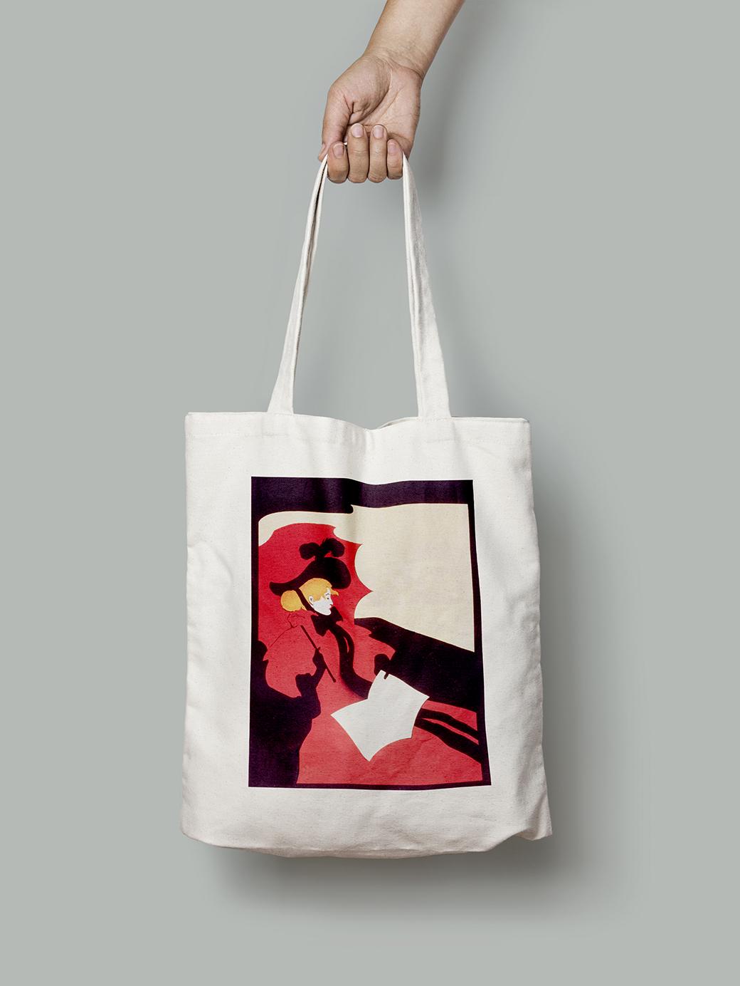 Эко-сумка Женщина в красном шопер (fa02086_Bag)