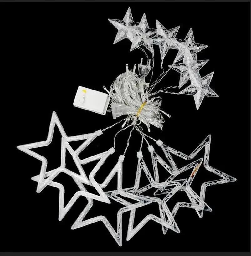 Гірлянда штора з фігурками Зірки та пультом LED RGB 3 м - фото 2