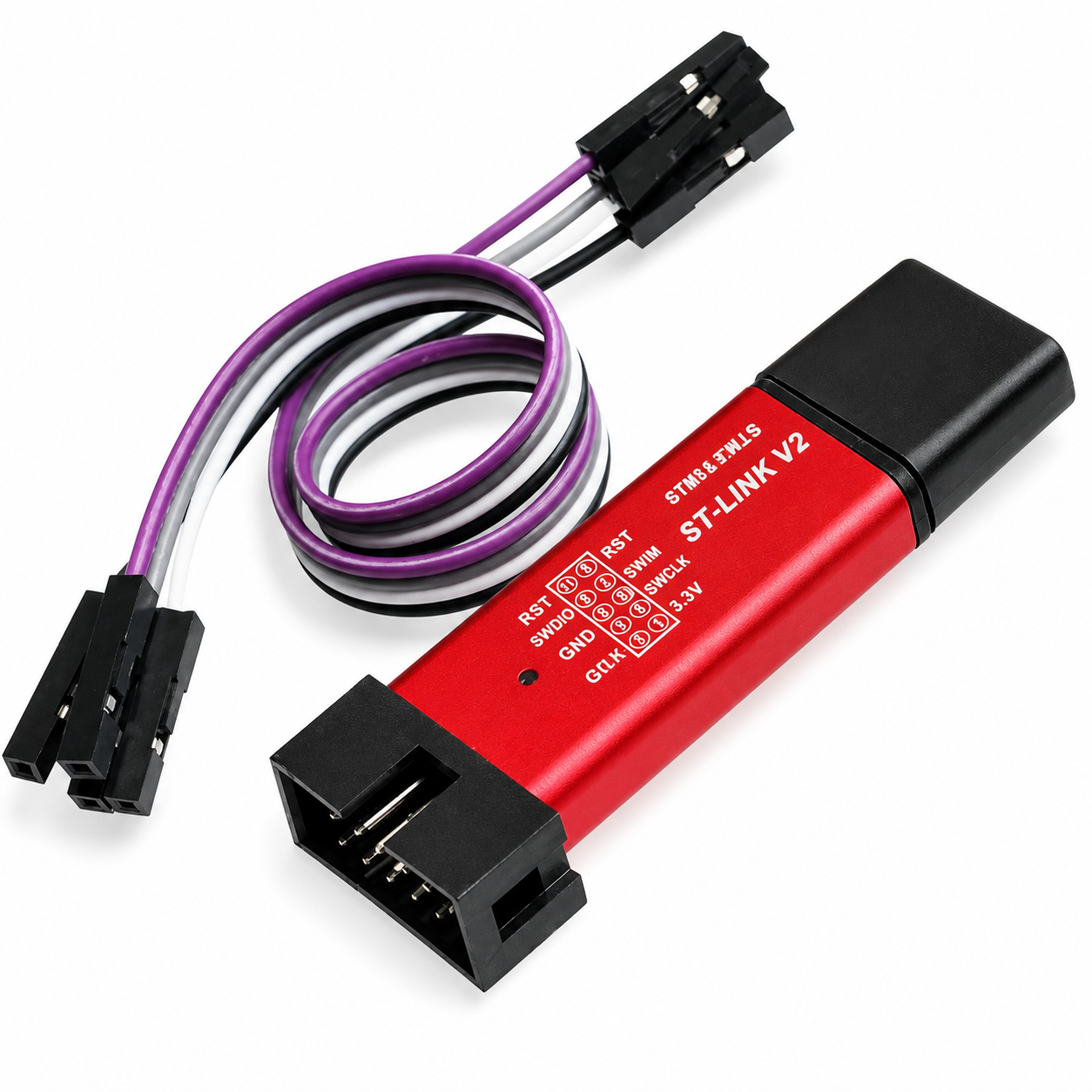 USB-программатор ST-Link V2 для STM8 STM32 (35225609)