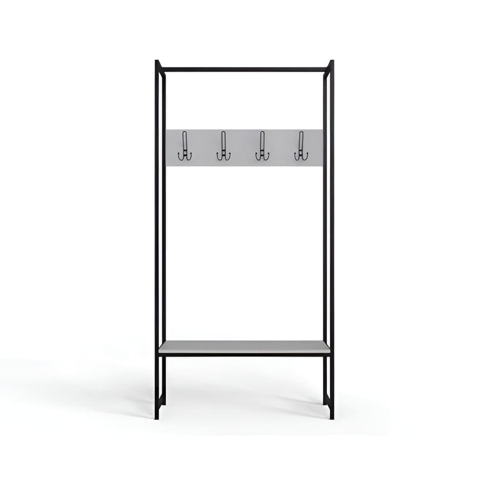 Вешалка модульная напольная Ferrum-decor Трелис 12 ДСП 16 мм 180x90x38 см Черный/Белый (FRD-104307)