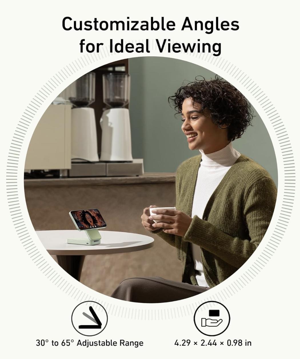 Повербанк Anker MagGo 6600 mAh 15W QI2 Green (2250788352) - фото 3 Повербанк Anker MagGo 6600 mAh 15W QI2 Green (2250788352) - фото 3