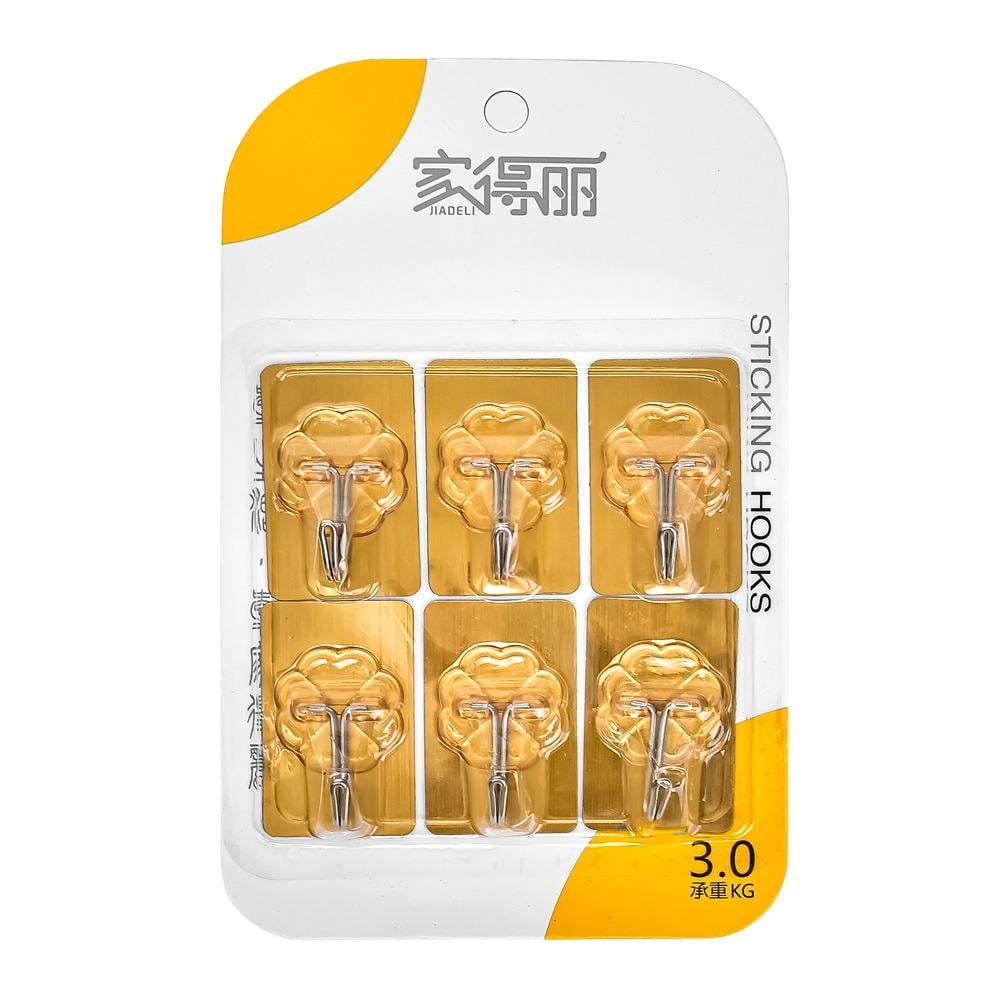Крючки декоративные самоклеящиеся R89082 6 шт.