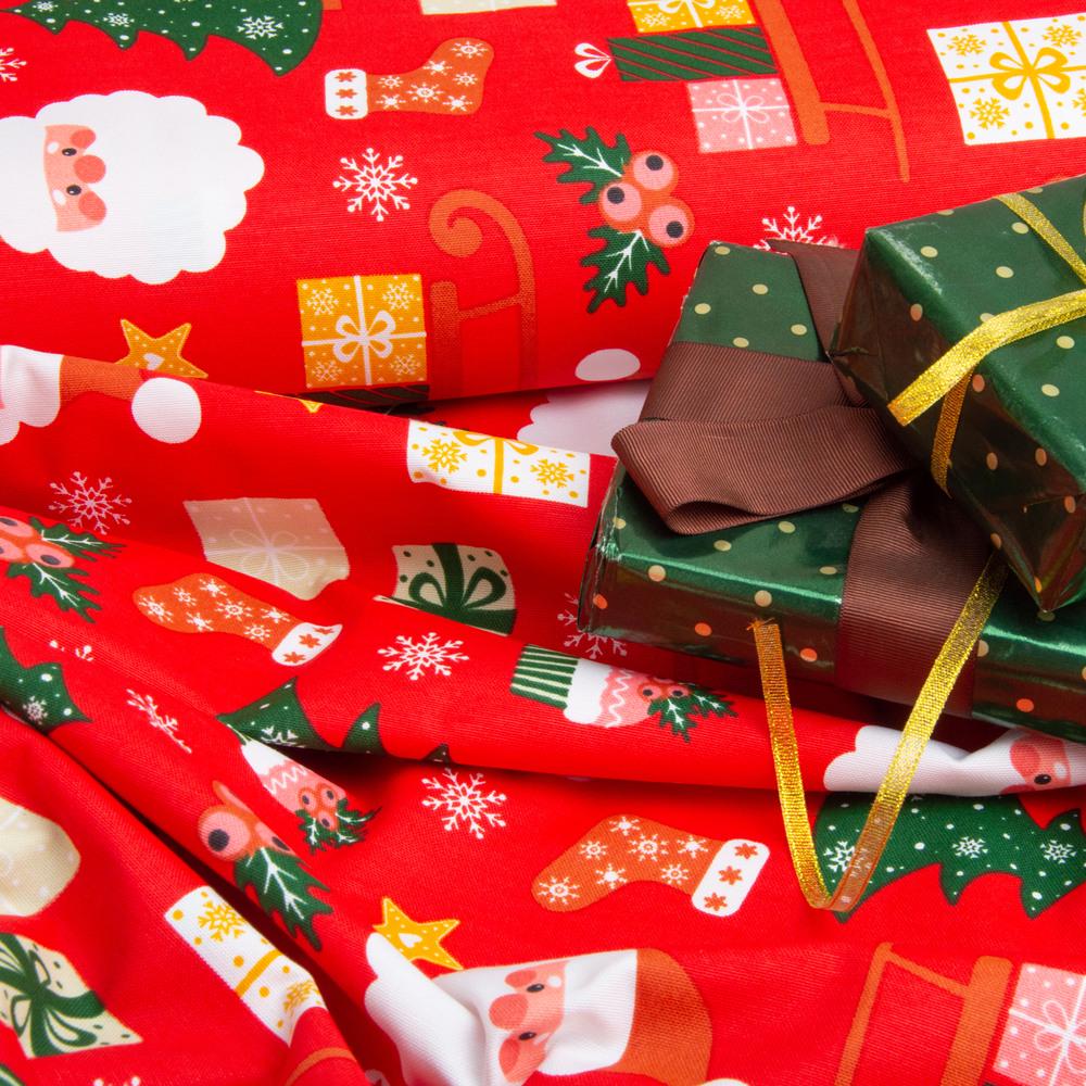 Тканина декоративна скатерна Санта бавовна з водовідштовхувальним просоченням 220 гр/м2 180 см Червоний (26933) - фото 5 Тканина декоративна скатерна Санта бавовна з водовідштовхувальним просоченням 220 гр/м2 180 см Червоний (26933) - фото 5