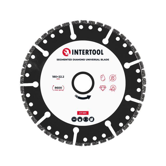 Диск алмазний універсальний сегментний Intertool CT-1011 180х22,2 мм