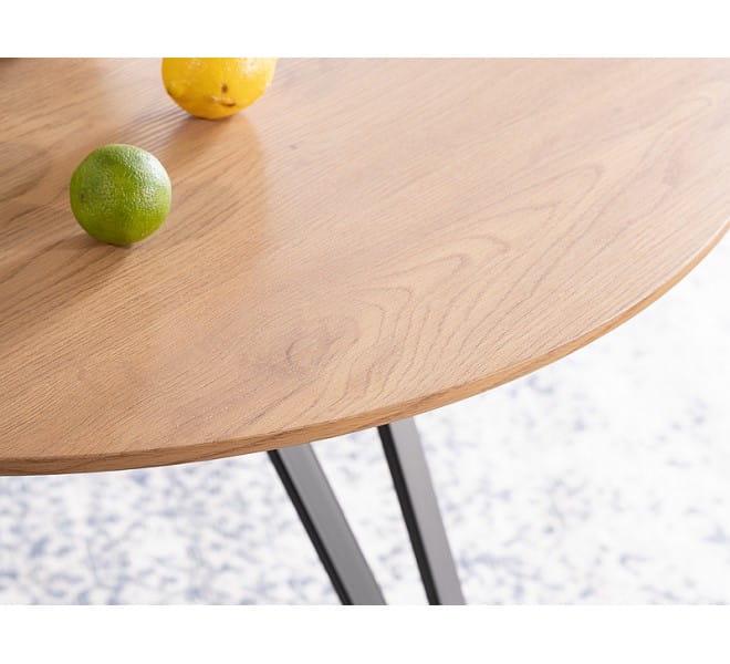 Обеденный стол Tetis 100 см Дуб/Черный (TETISDCFI100) - фото 5