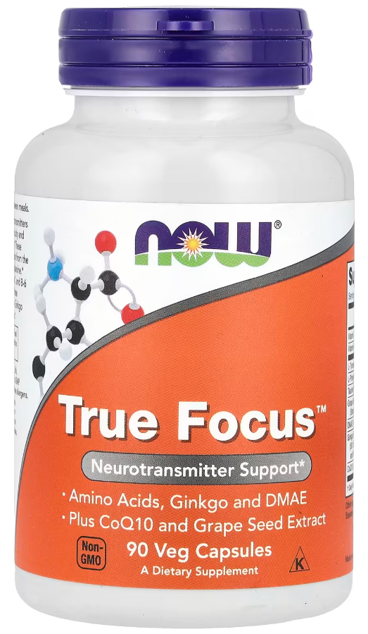 Комплекс для памяти и когнитивных функций Now Foods True Focus 90 вегетарианских капсул