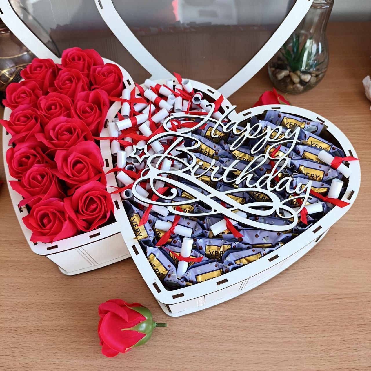 Подарунковий бокс Подвійне серце з цукерками (ar316) - фото 2 Подарунковий бокс Подвійне серце з цукерками (ar316) - фото 2