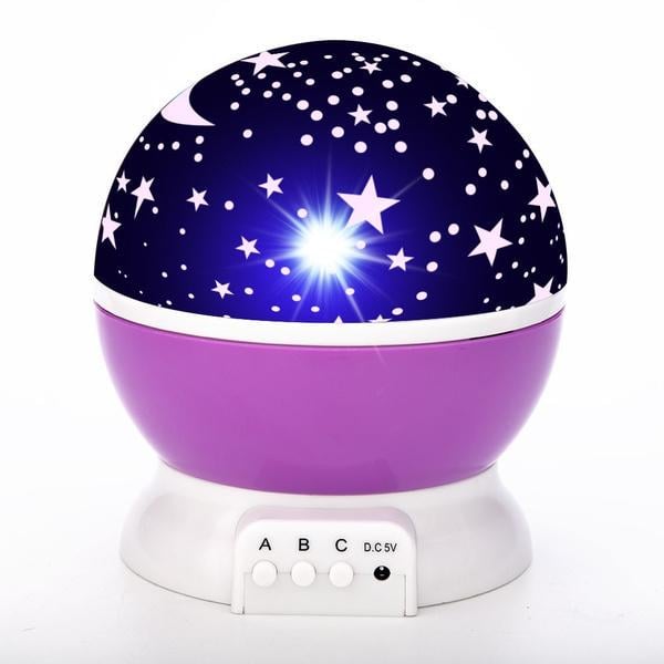 Ночник-проектор в форме шара Star Master Dream QDP01 Звездное небо Фиолетовый