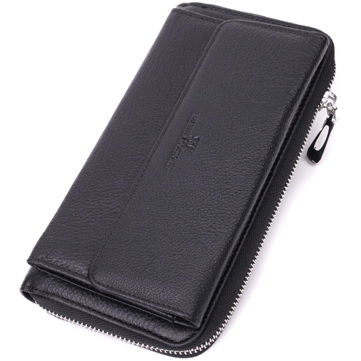 Клатч женский ST Leather 22529 унисекс из натуральной кожи Черный (168-136-22529)
