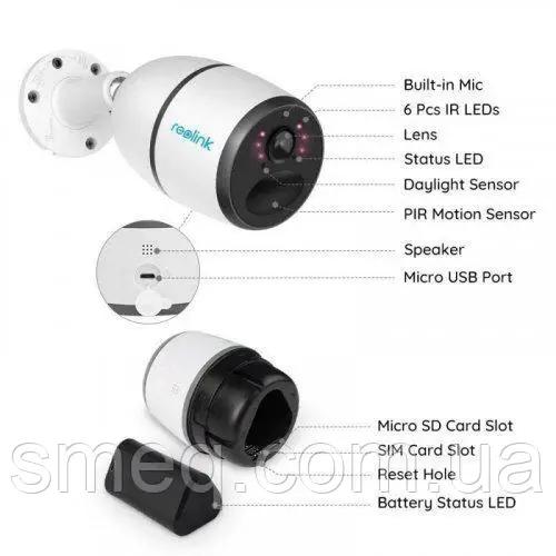 Камера уличная аккумуляторная IP беспроводная Reolink Go Plus 4G LTE (12106) - фото 2 Камера уличная аккумуляторная IP беспроводная Reolink Go Plus 4G LTE (12106) - фото 2