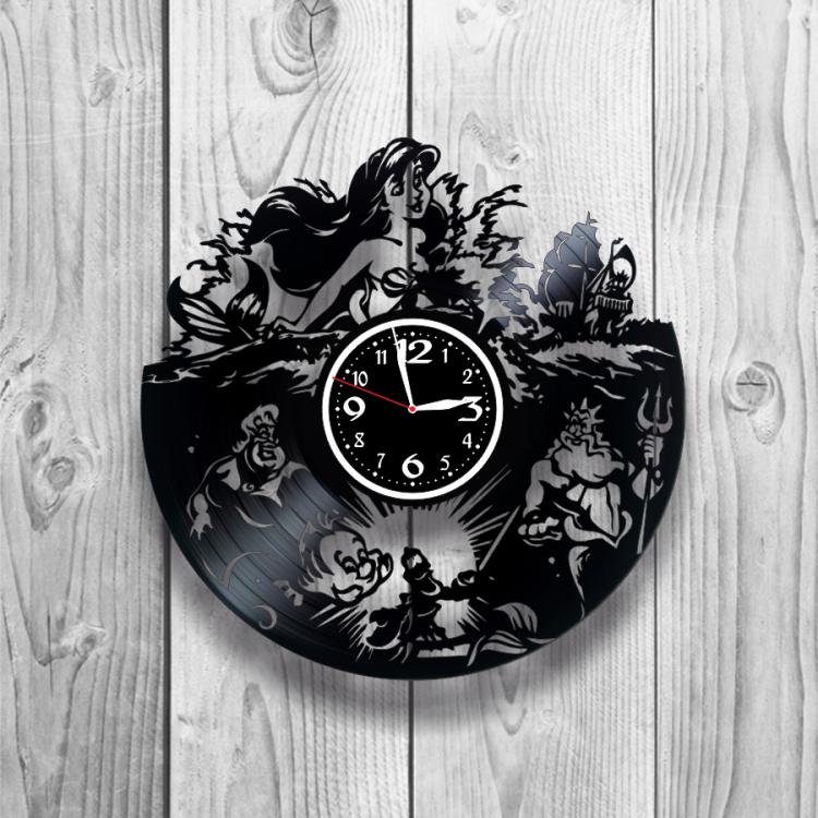 Часы настенные Русалка 0487 из виниловой пластинки