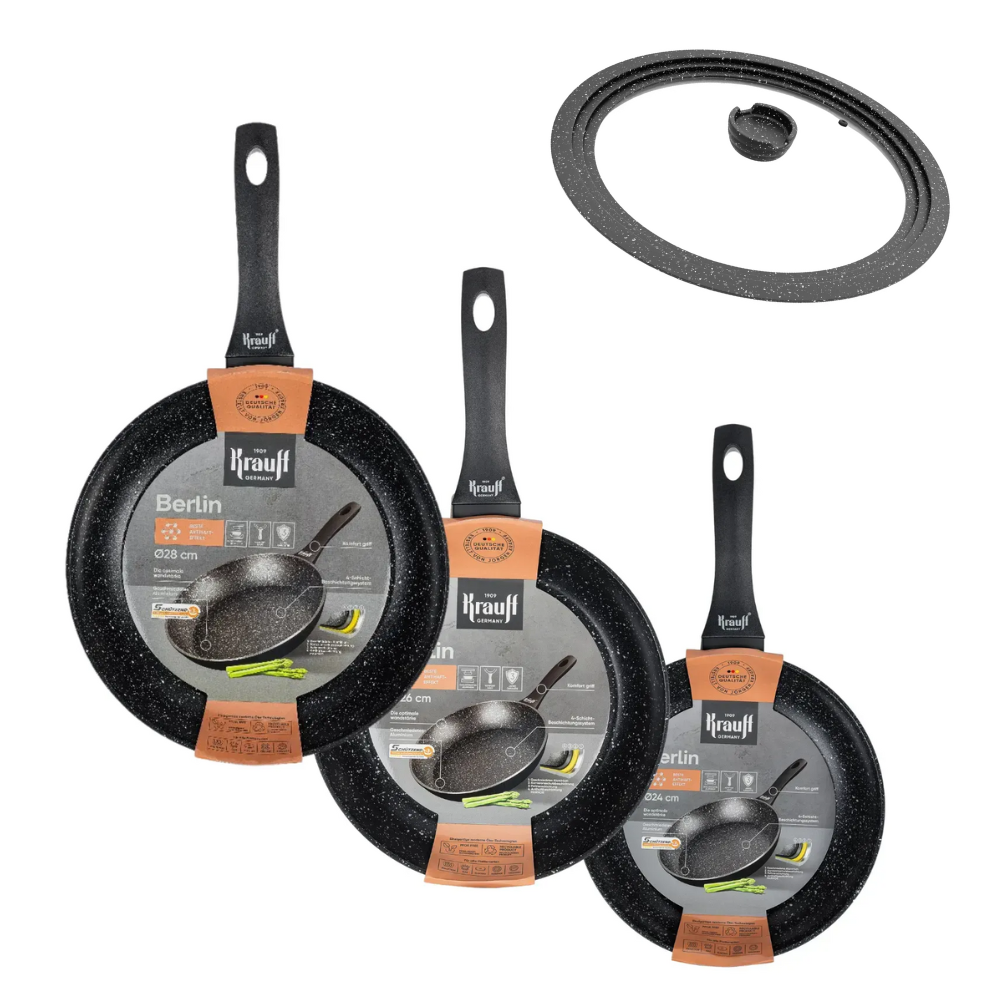 Набор сковородок Krauff Berlin со стеклянной крышкой MultiSize 4 шт. (55-333-477)