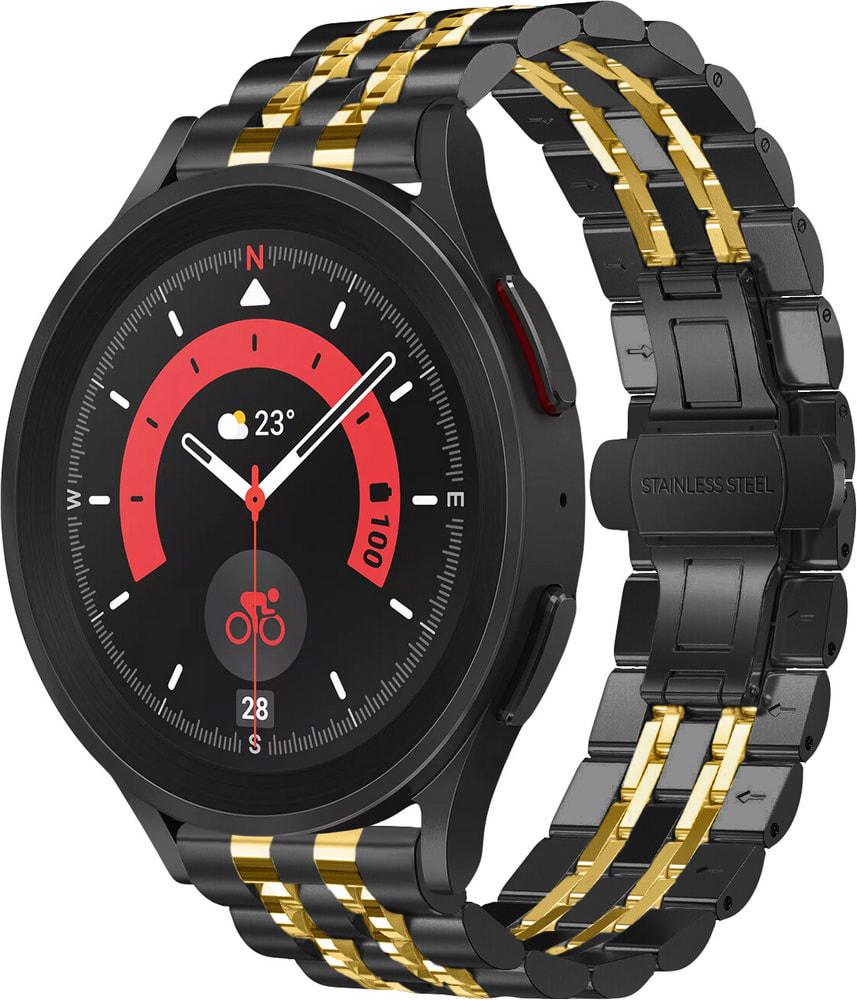 Браслет металлический Spinye Line для Galaxy Watch 5 Pro Black Gold (29646-02)