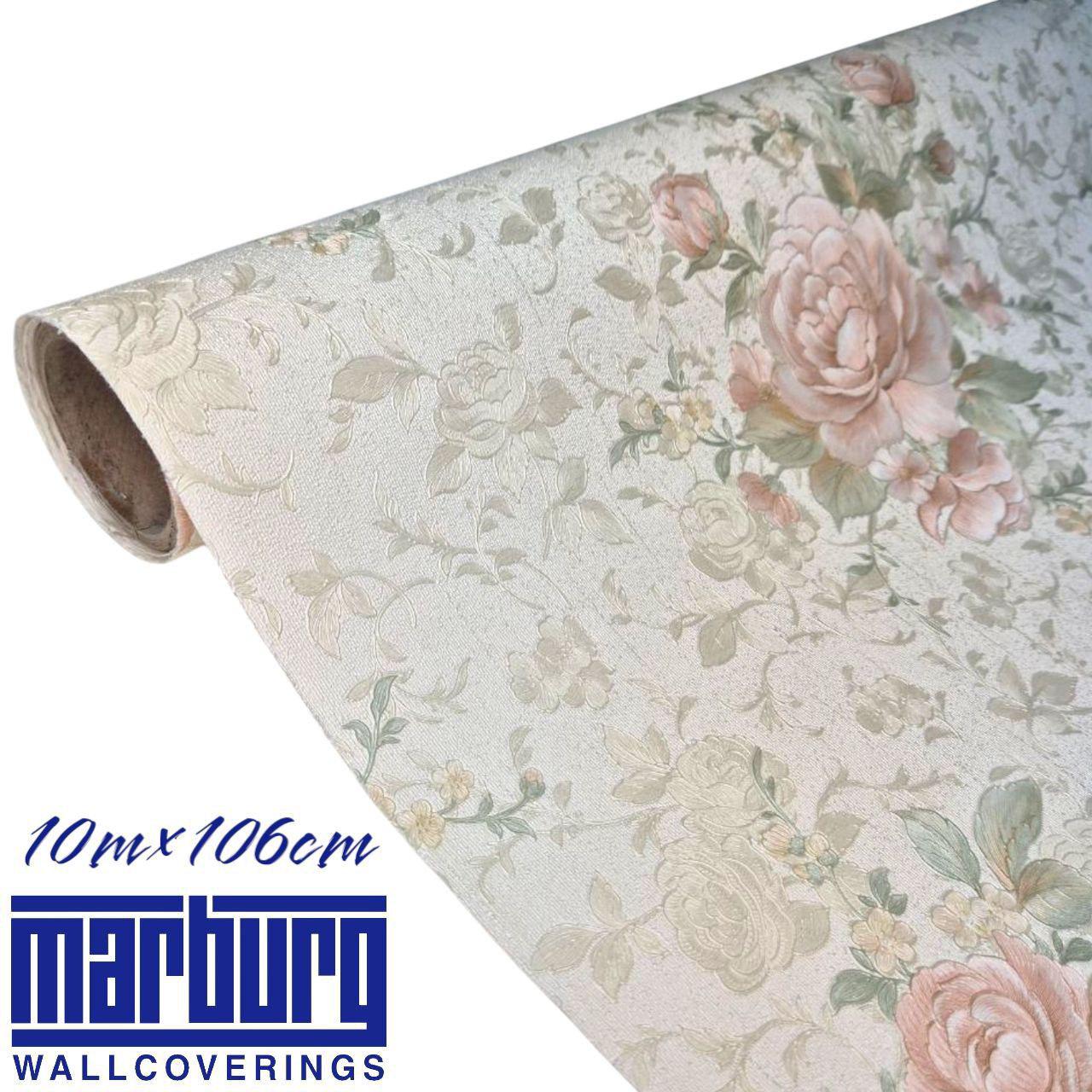 Обои виниловые Marburg Цветы на флизелиновой основе 10,05x1,06 м Бежевый (30713)