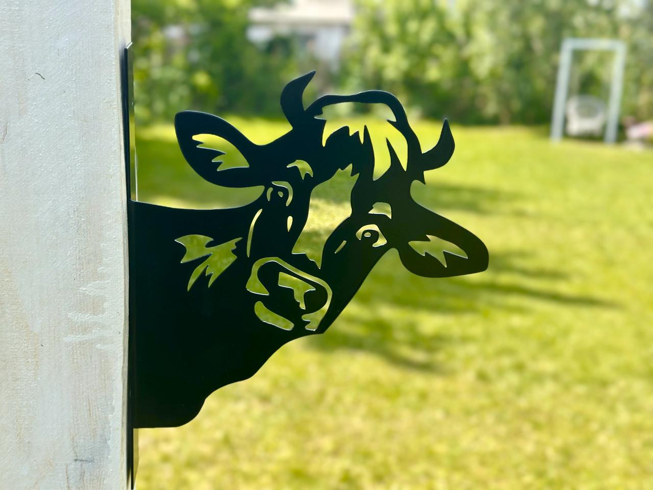 Садовая фигура Фермерская корова металлическая для дерева/беседки/террасы/сада/подворья (DCR017) - фото 2 Садовая фигура Фермерская корова металлическая для дерева/беседки/террасы/сада/подворья (DCR017) - фото 2