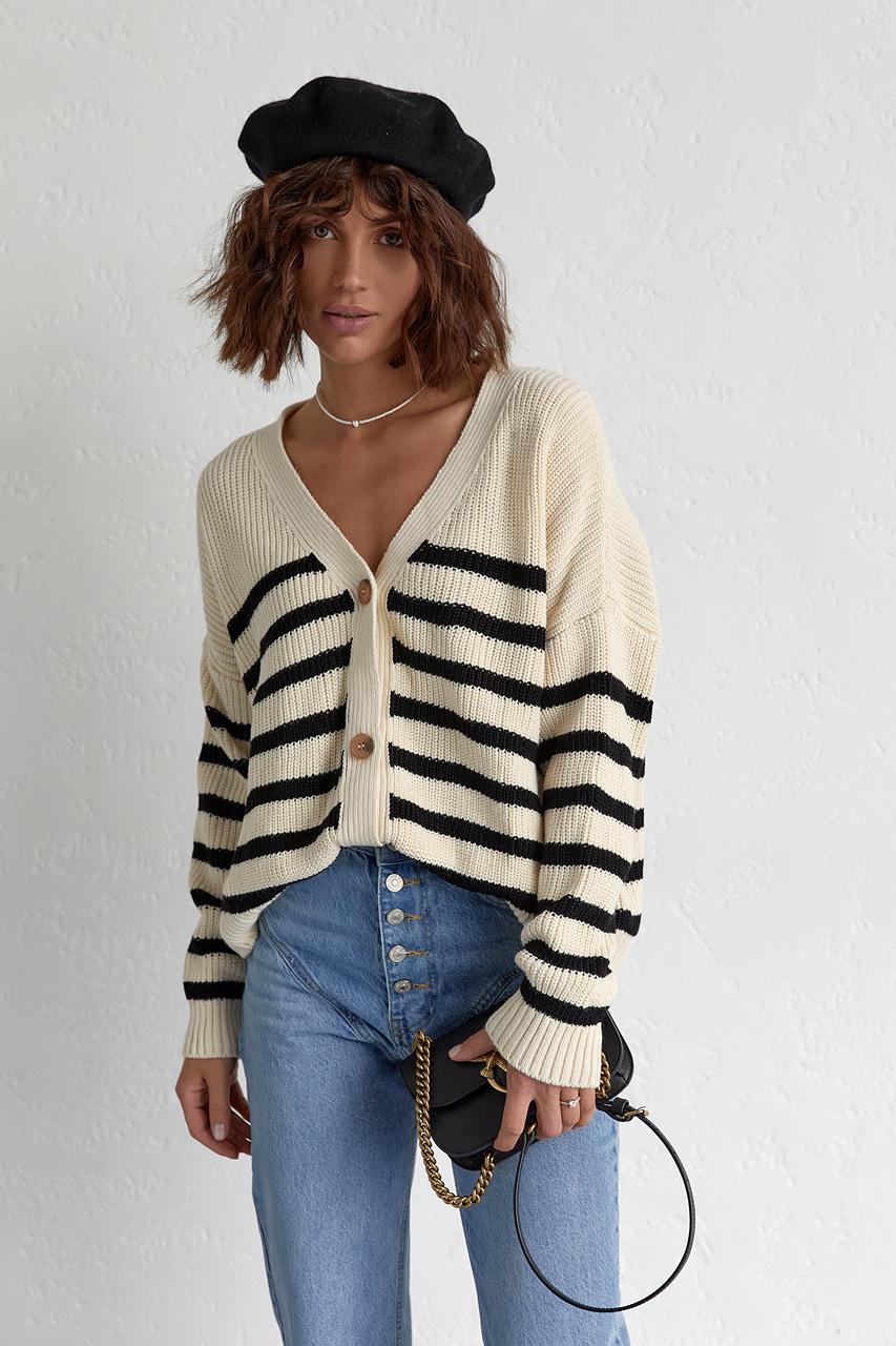 Кардиган вязаный оверсайз M Бежевый (11352432) - фото 8 Кардиган вязаный оверсайз M Бежевый (11352432) - фото 8