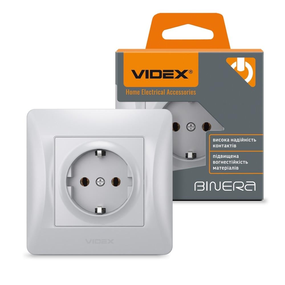 Розетка з заземленням Срібний (30832712)