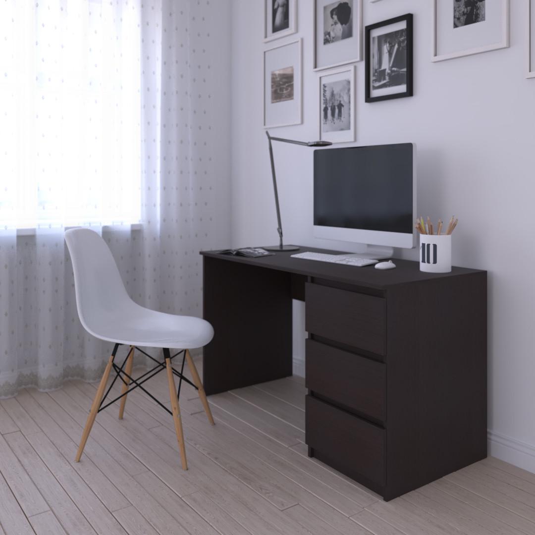 Стіл комп’ютерний з тумбою Вайс R-1 1200х600х755 мм Венге Темний (30469103) - фото 2 Стіл комп’ютерний з тумбою Вайс R-1 1200х600х755 мм Венге Темний (30469103) - фото 2