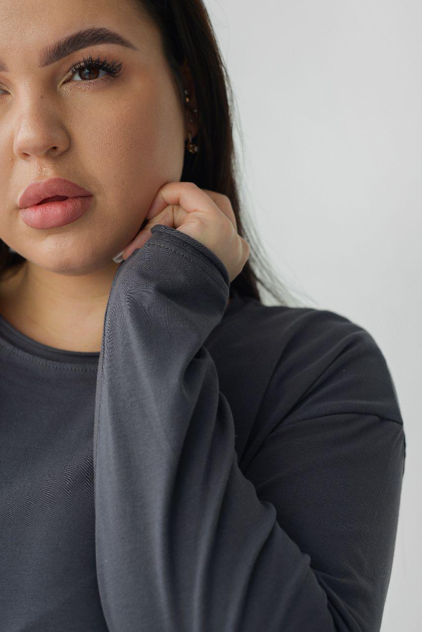 Лонгслив женский р. 52-54 Графитовый (14-7719 13) - фото 5