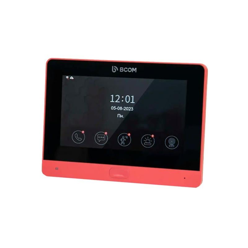 Відеодомофон Wi-Fi 7" BCOM BD-760FHD/T з підтримкою Tuya Smart Red (248879)
