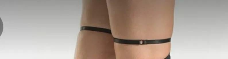 Наколенники для спорта танцев и гимнастики со стропами L Черный - фото 2