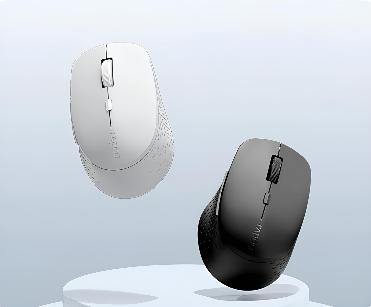 Мышь RAPOO M300L Silent беспроводная с аккумулятором 2400 DPI Light grey (2786650894) - фото 3 Мышь RAPOO M300L Silent беспроводная с аккумулятором 2400 DPI Light grey (2786650894) - фото 3
