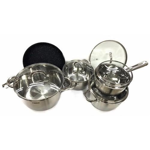 Набор посуды Benson BN-291 из нержавеющей стали 10 пр. (BN-291)