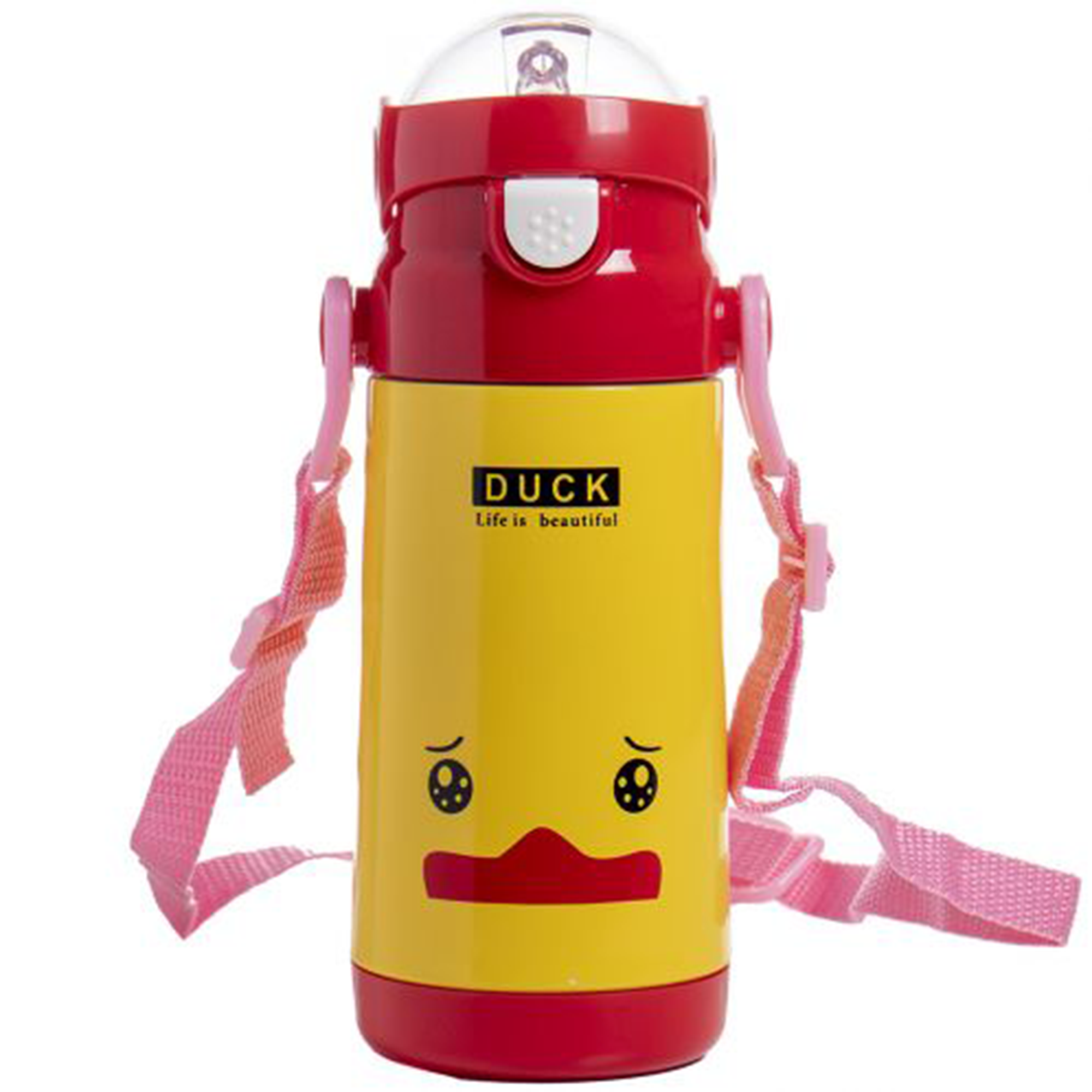 Термос-поилка с ремешком Stenson 500 мл Утка (MMS-MT-2089)