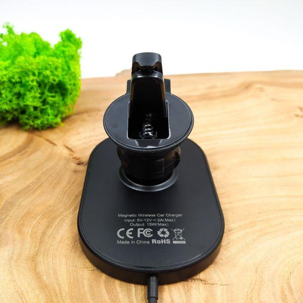 Держатель автомобильный Hoco CA90 в решетку 15W MagSafe/QI Black (26609) - фото 2