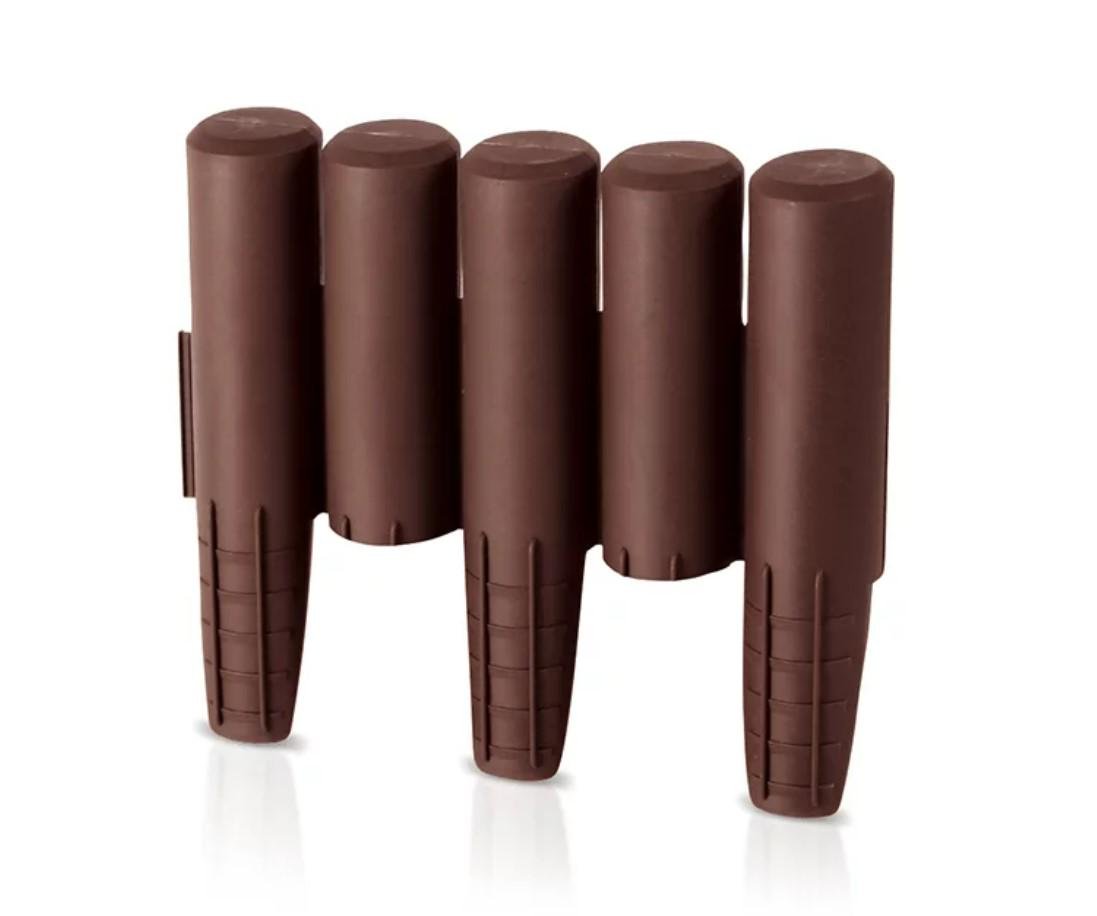 Бордюр садовый Prosperplast Palisada ogrodowa 2,7 м Коричневый (IPAL5-R222)