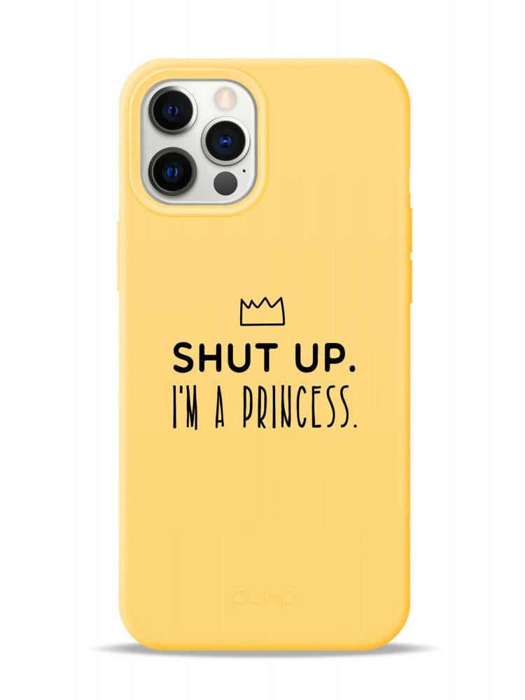 Чехол Pump Silicone Minimalistic Case for iPhone 12 Pro Max I'm a Princess С рисунком Желтый