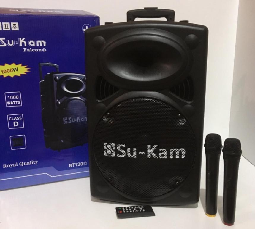 Колонка акустична Su-Kam BT 120D / 212D 2 мікрофони 300 Вт 7500 mAh Black - фото 6